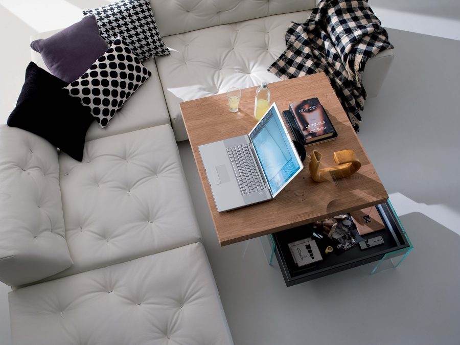 Table basse relevable Bellagio quadro - Ozzio